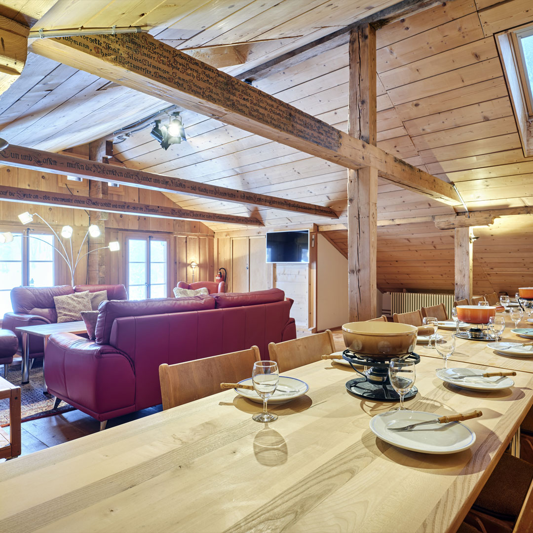 Die ideale Ferienwohnung f&uuml;r Gruppen- und Familienferien im Berner Oberland
